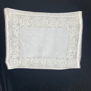Antique White Linen and Lace Pillow Case 19 X 24in Open Ends Excellent Condition